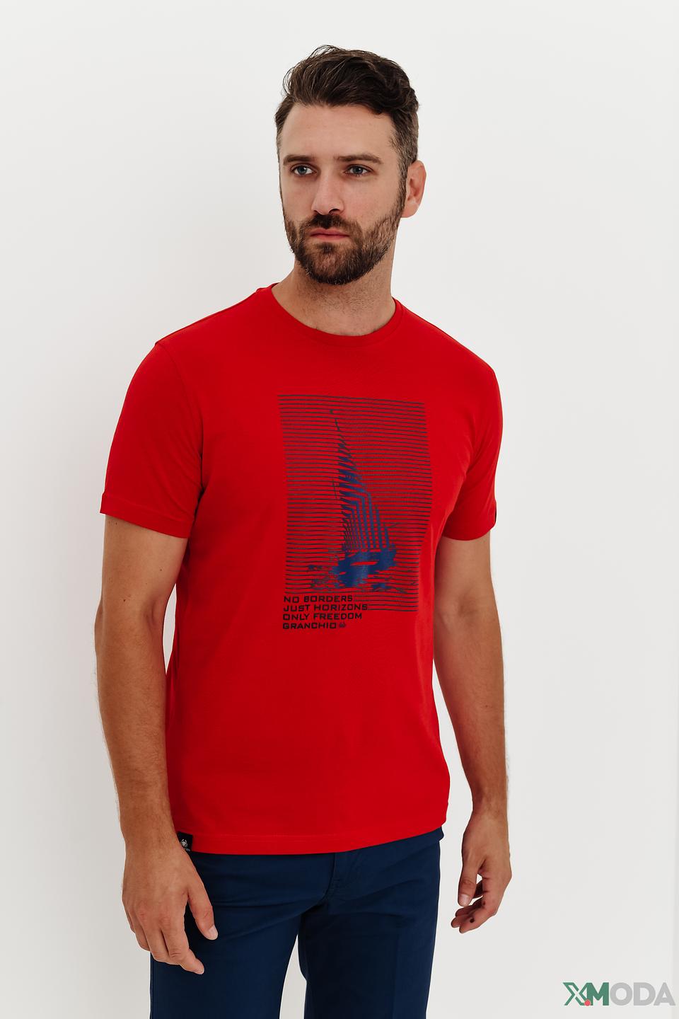 Футболка Granchio с принтом красный