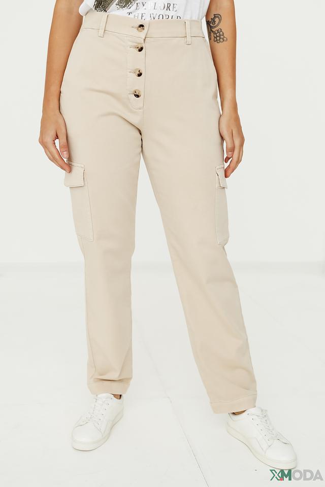 Брюки карго Comma бежевые