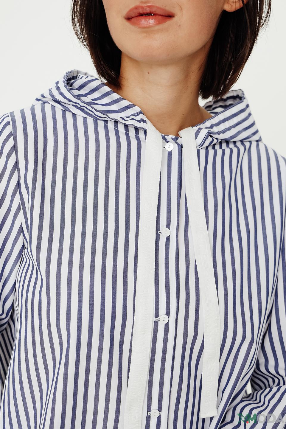 Рубашка Margittes в полоску с капюшоном