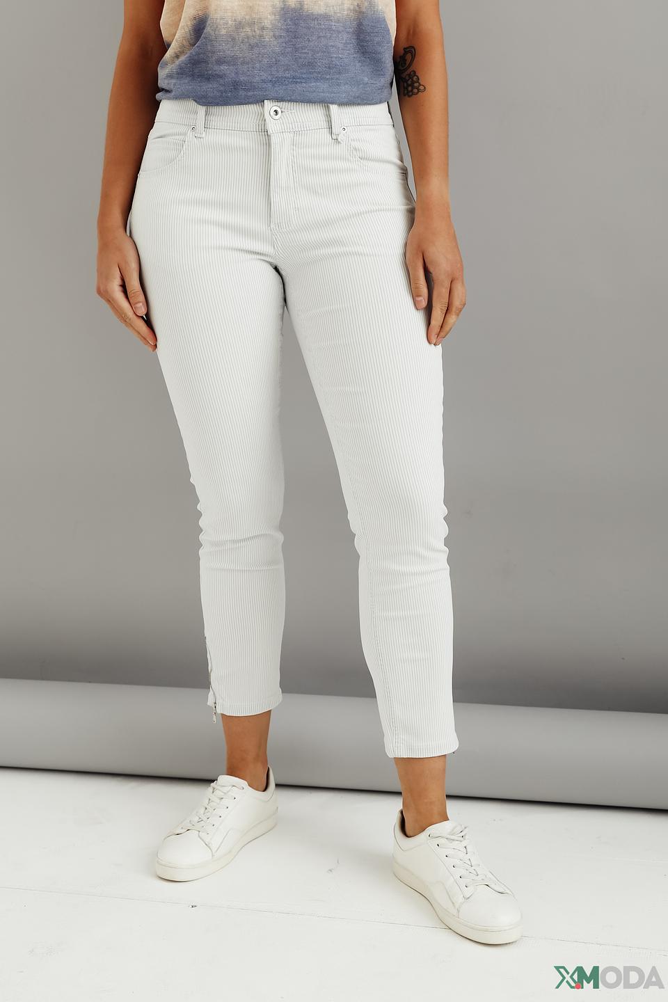 Джинсы Angels с полоской белые