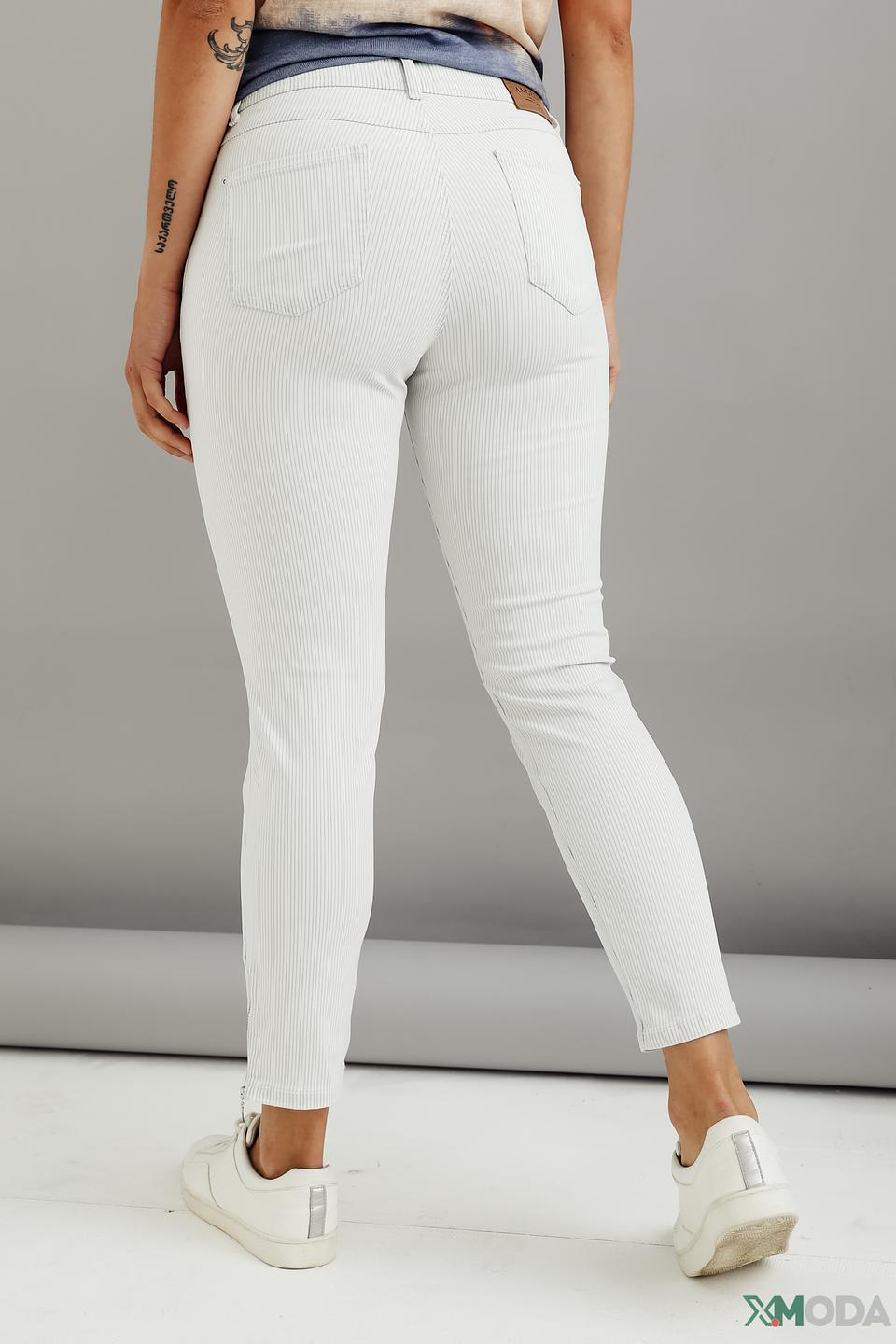 Джинсы Angels с полоской белые