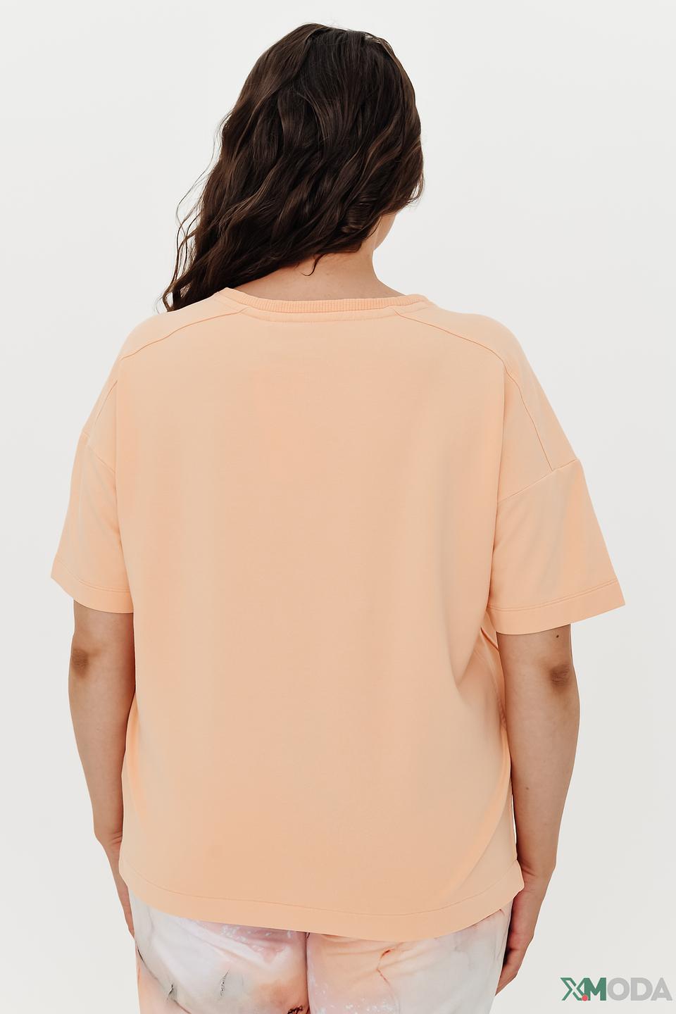 Футболка Frapp с принтом персиковый