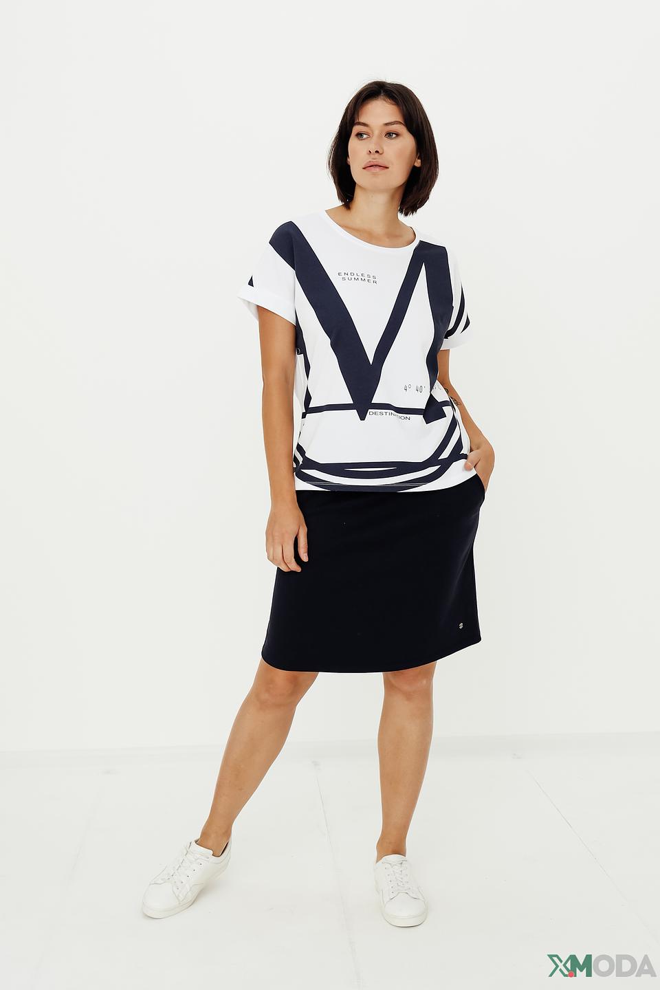 Юбка Monari темно-синяя с кулиской