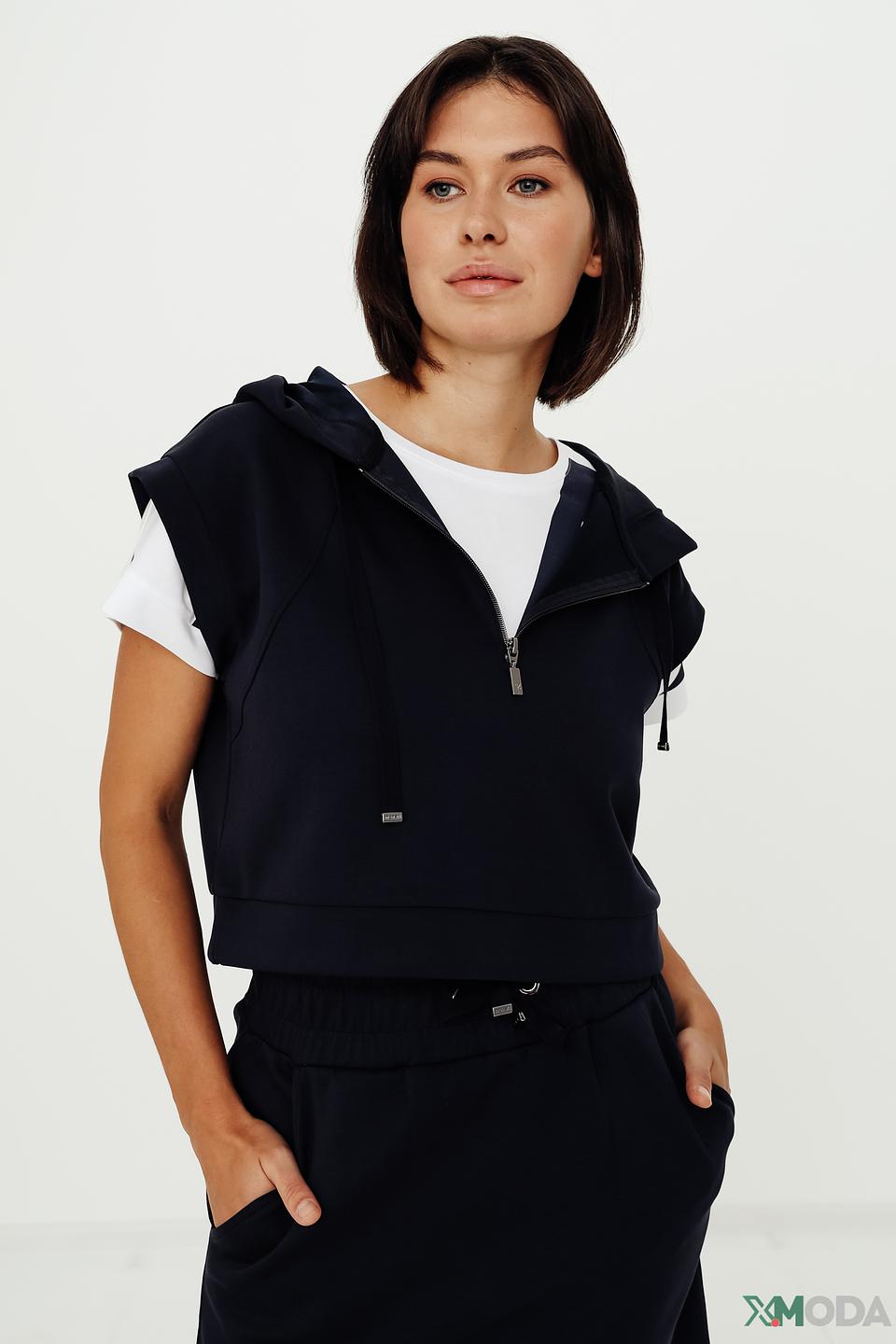 Жилет Monari с капюшоном, тёмно-синий