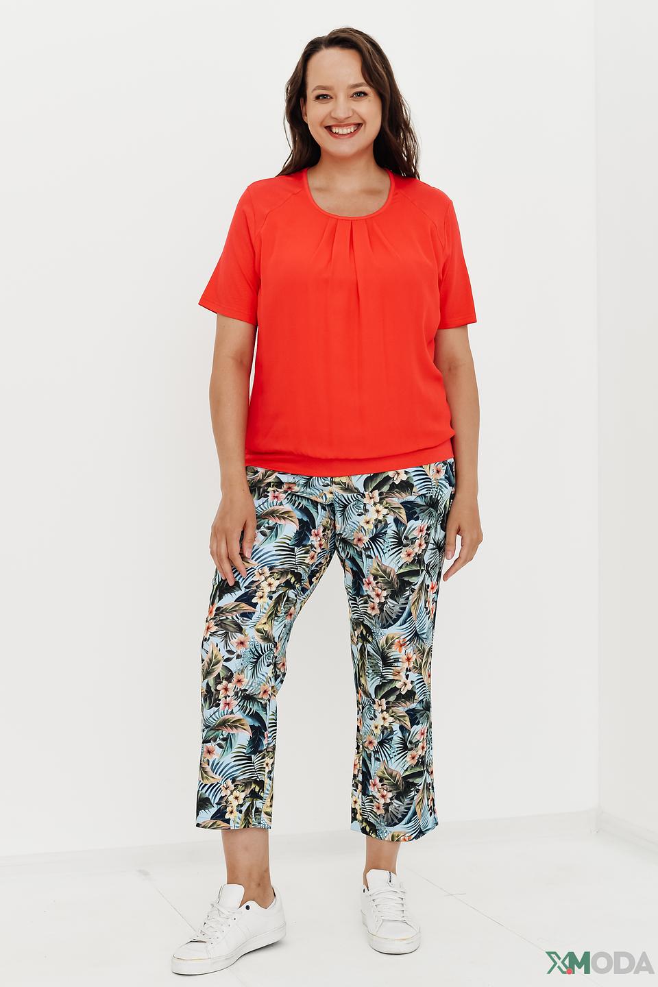 Блуза Frank Walder алая с драпировкой