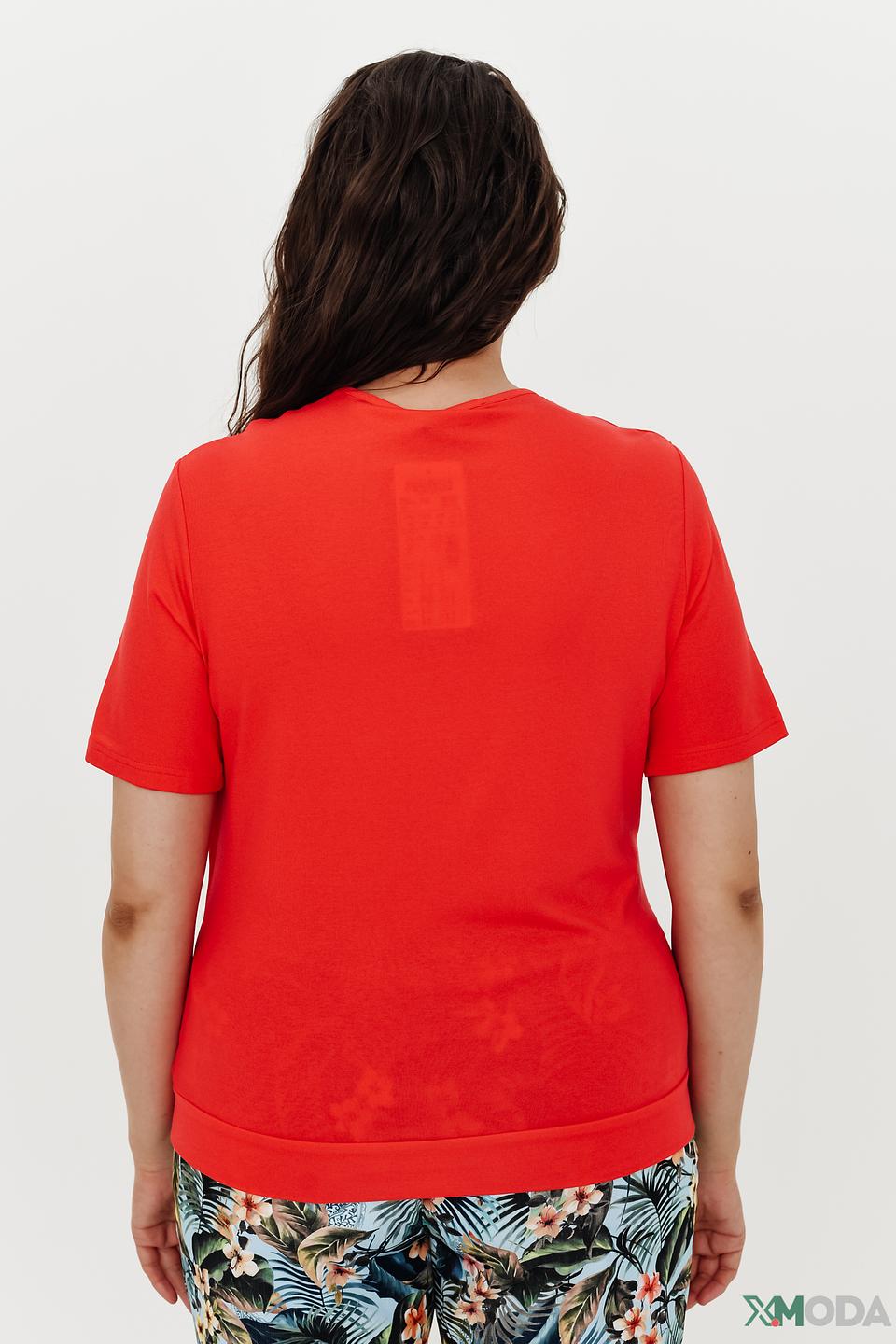 Блуза Frank Walder алая с драпировкой