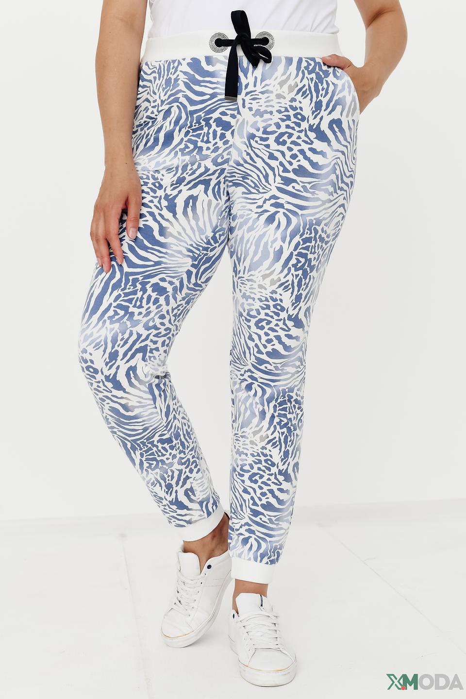 Брюки Lebek с принтом зебра