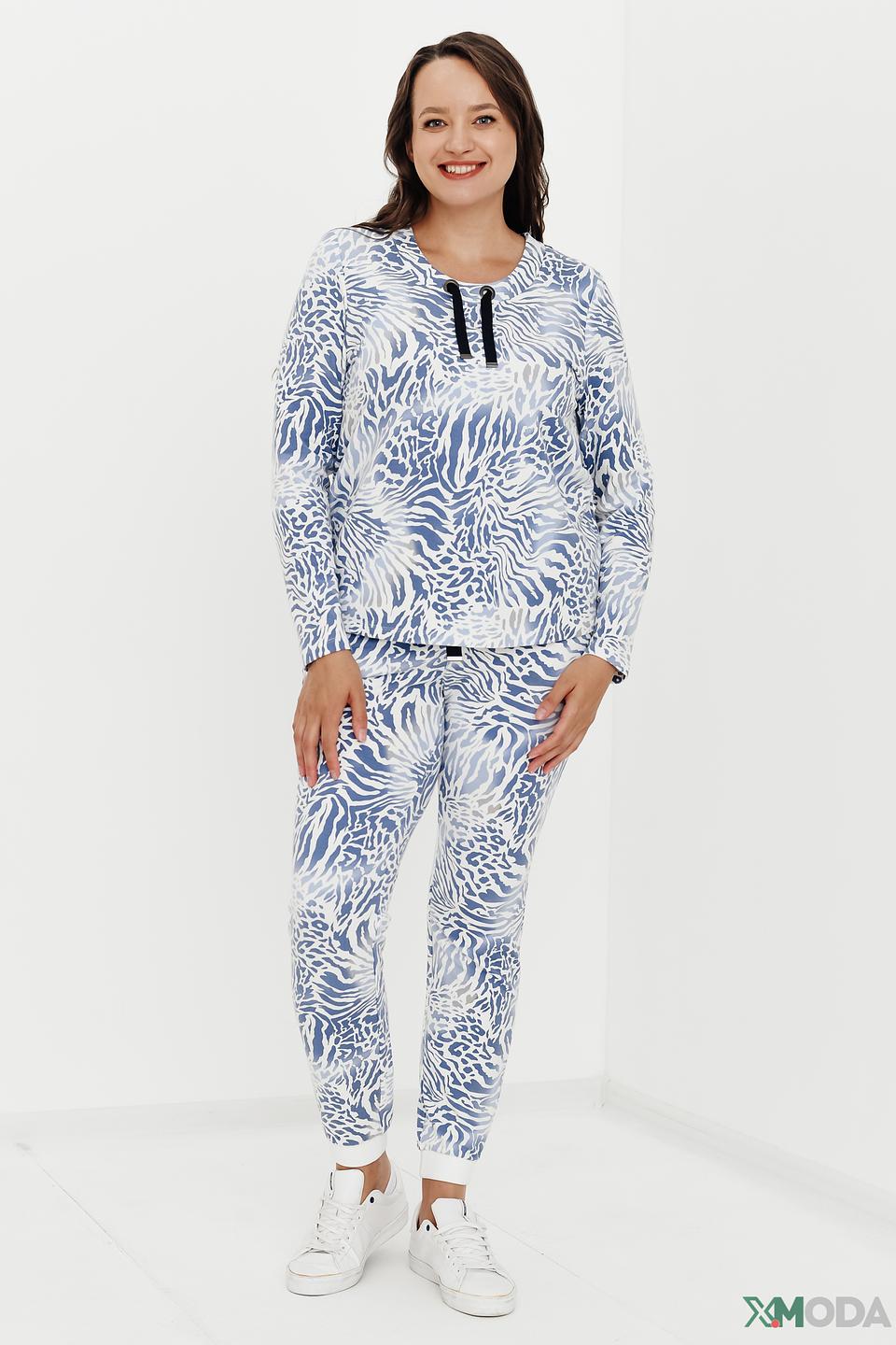 Пуловер Lebek с принтом зебра