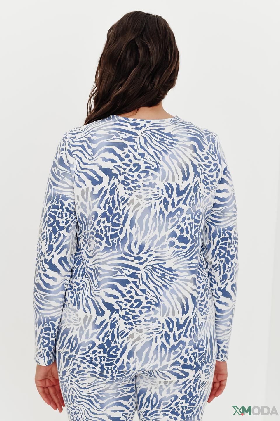 Пуловер Lebek с принтом зебра