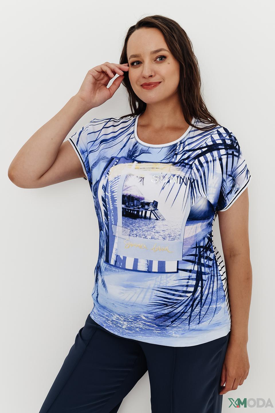 Блуза Rabe collection с тропическим принтом