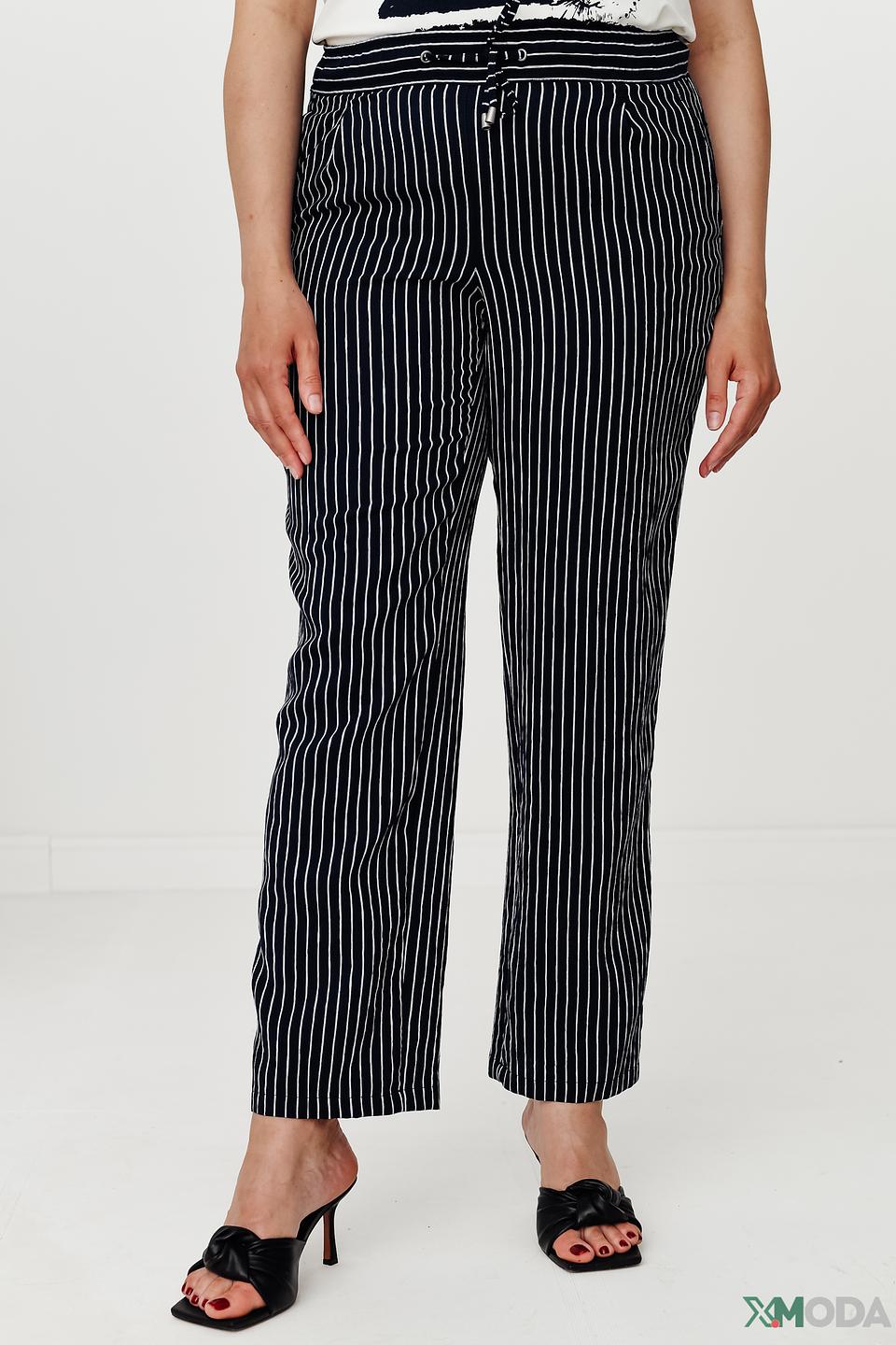 Брюки Barbara Lebek в полоску чёрный