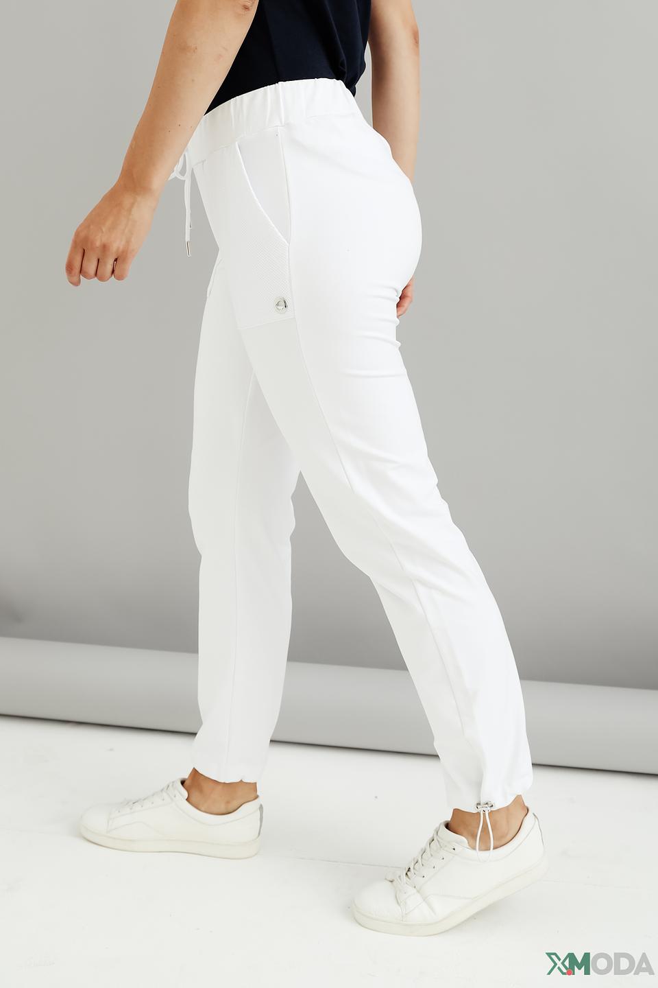 Брюки Lisa Campione белые с резинкой