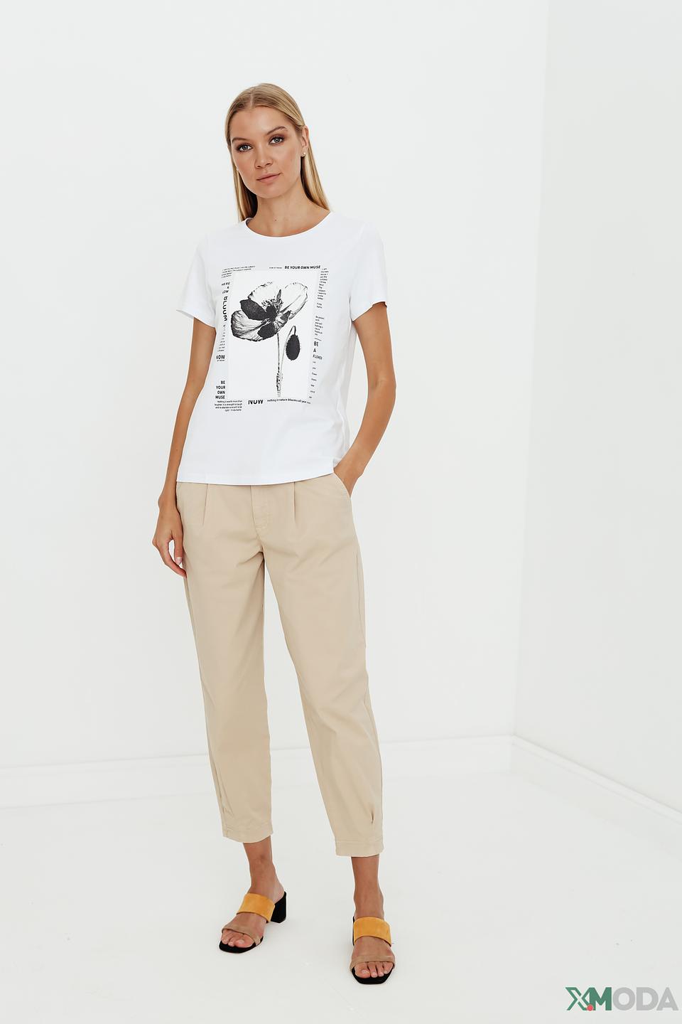 Брюки кюлоты Oui бежевые