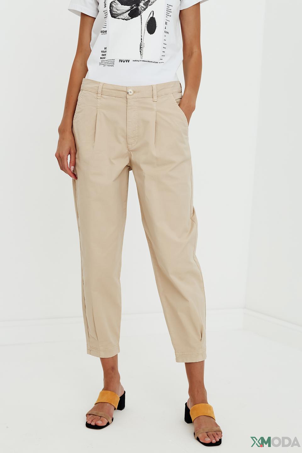 Брюки кюлоты Oui бежевые
