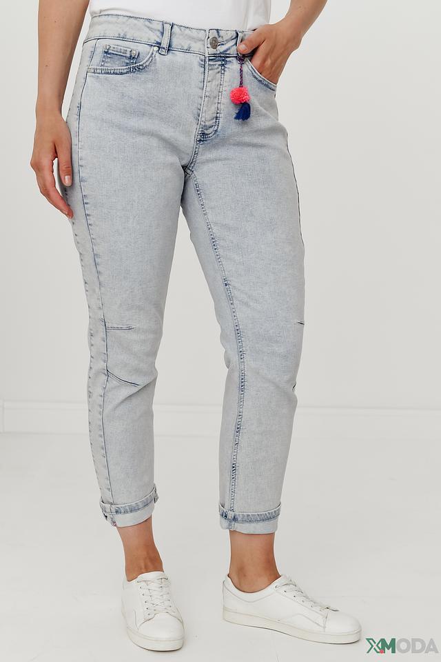Джинсы Oui светло-голубые с потертостями