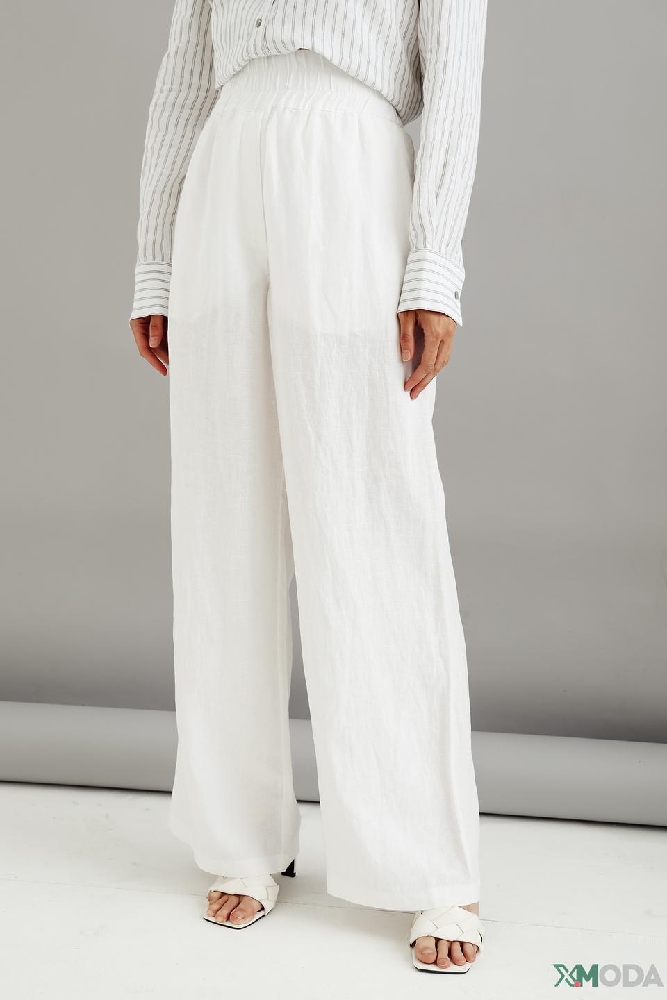 Брюки Marc Aurel широкие белые