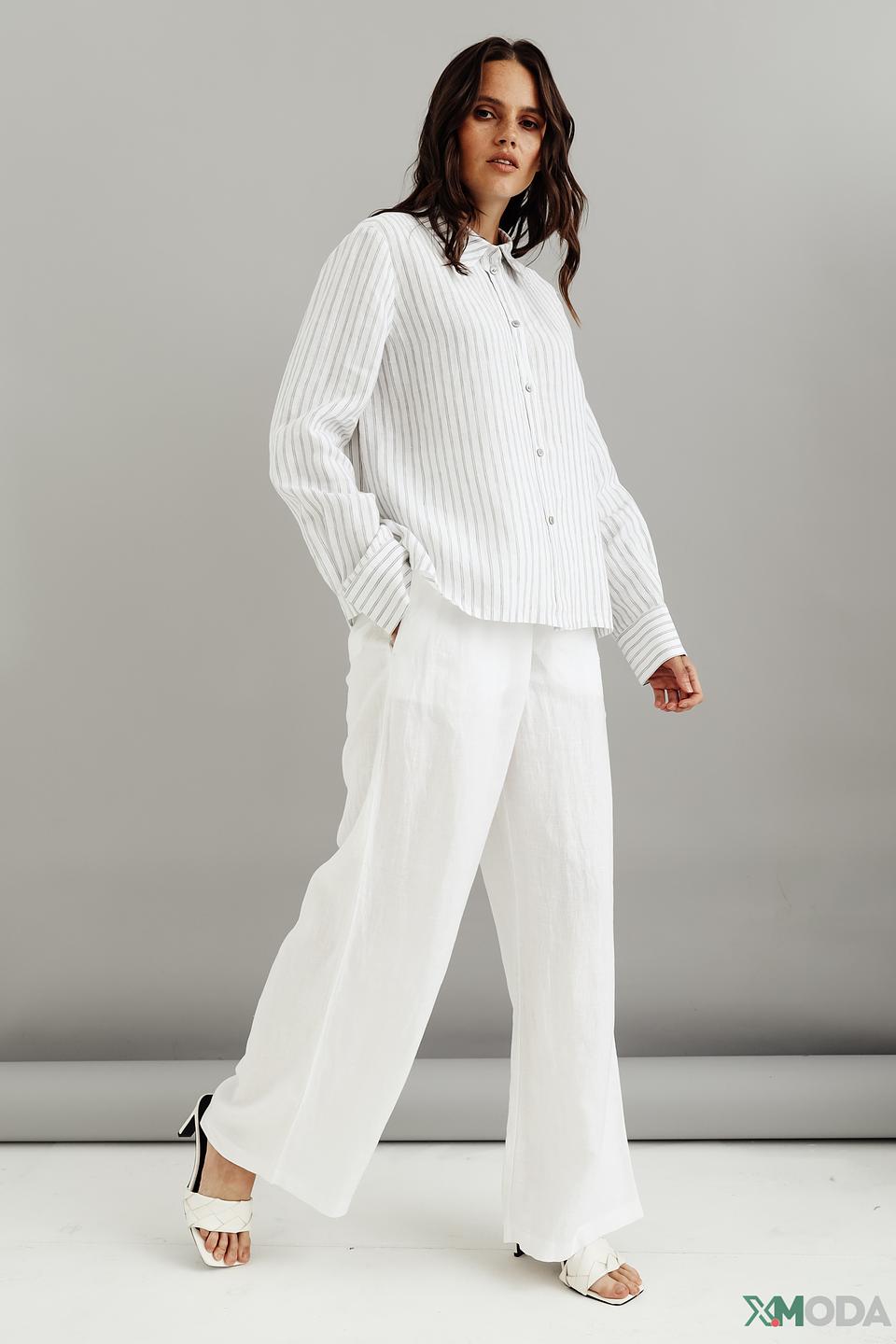 Брюки Marc Aurel широкие белые