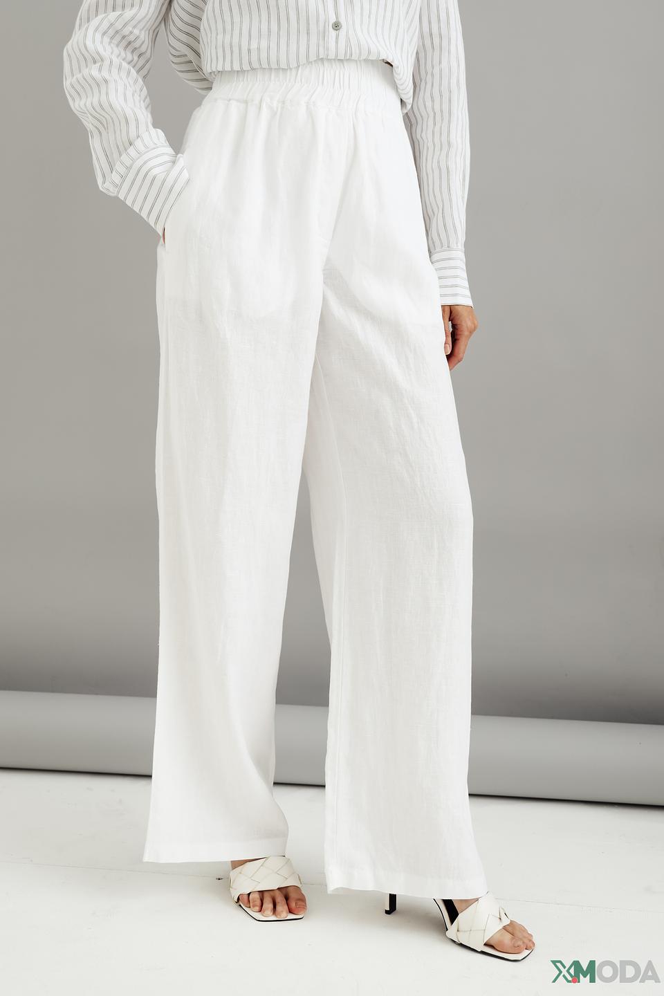 Брюки Marc Aurel широкие белые