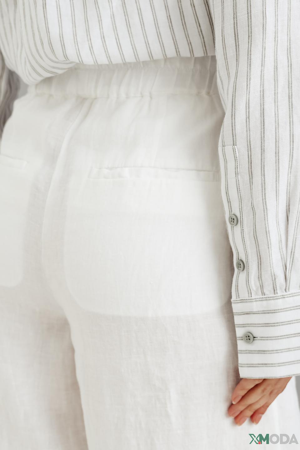 Брюки Marc Aurel широкие белые