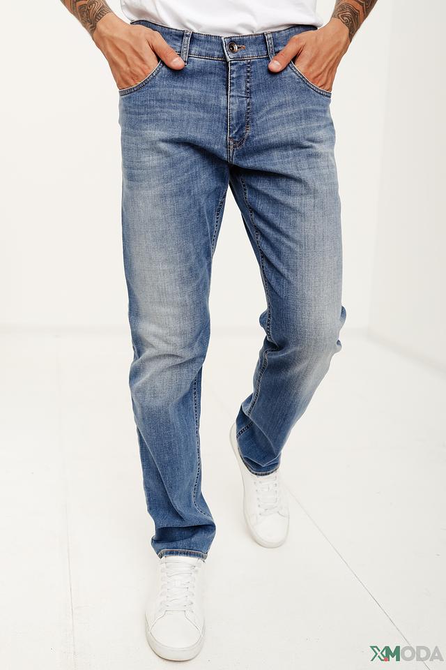 Джинсы Gardeur синие с потертостями