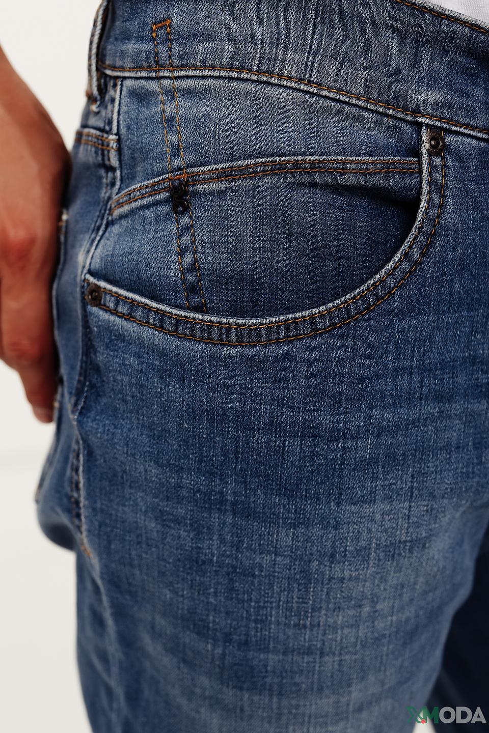 Джинсы Gardeur синие с потертостями