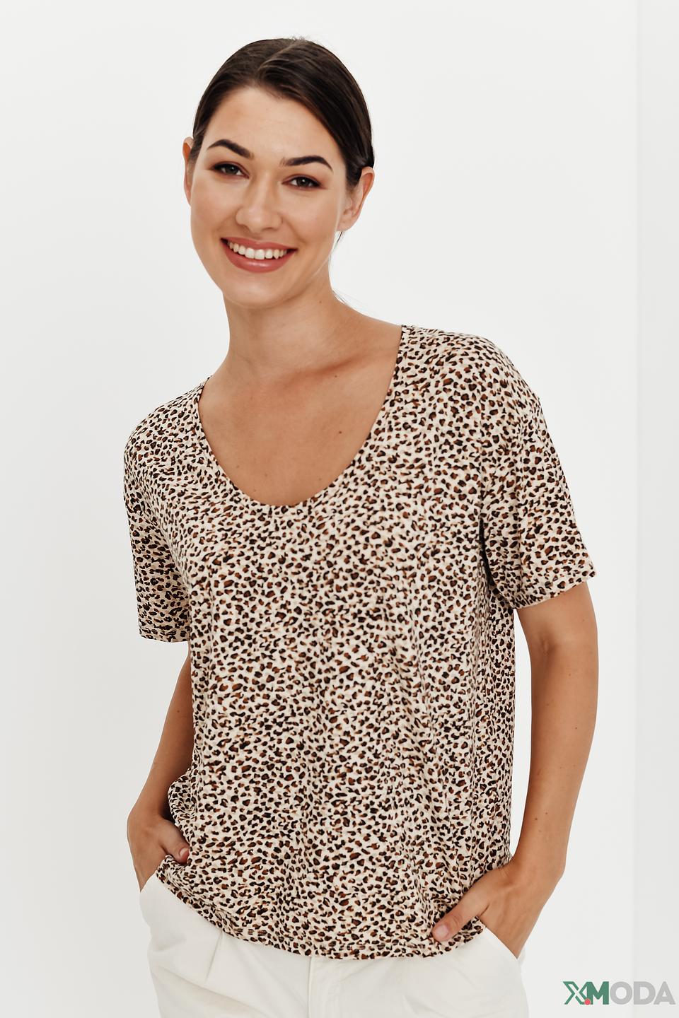 Блуза Oui с леопардовым принтом