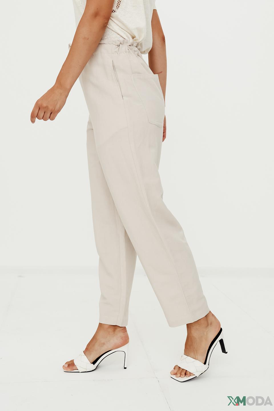 Брюки UNQ бежевые с завязками