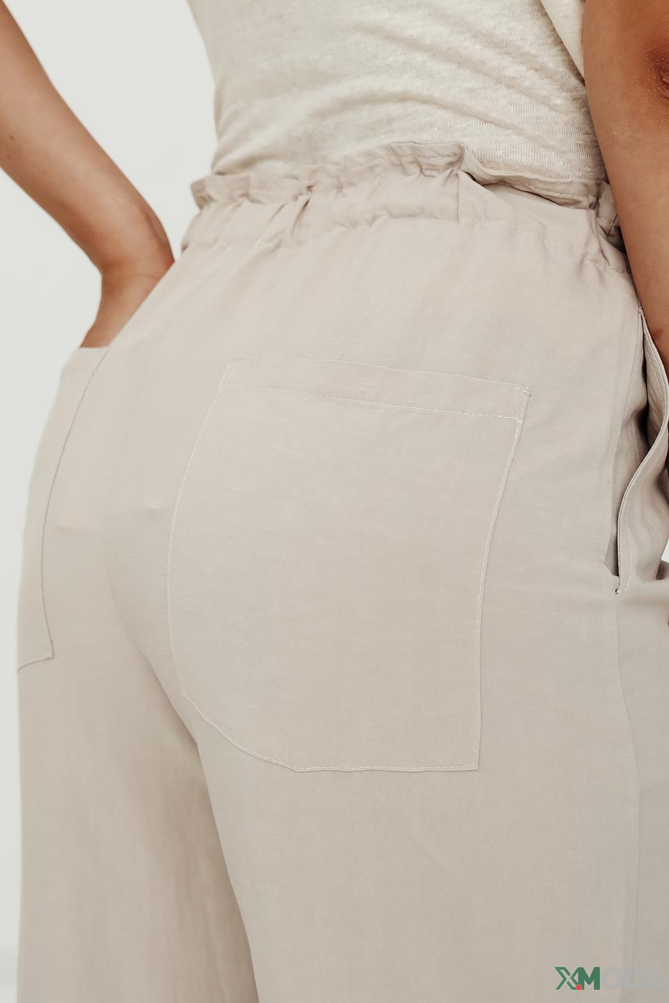 Брюки UNQ бежевые с завязками