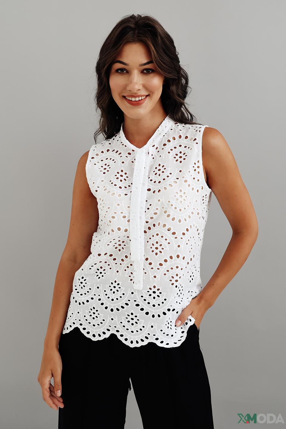 Топ You Just White с вышивкой