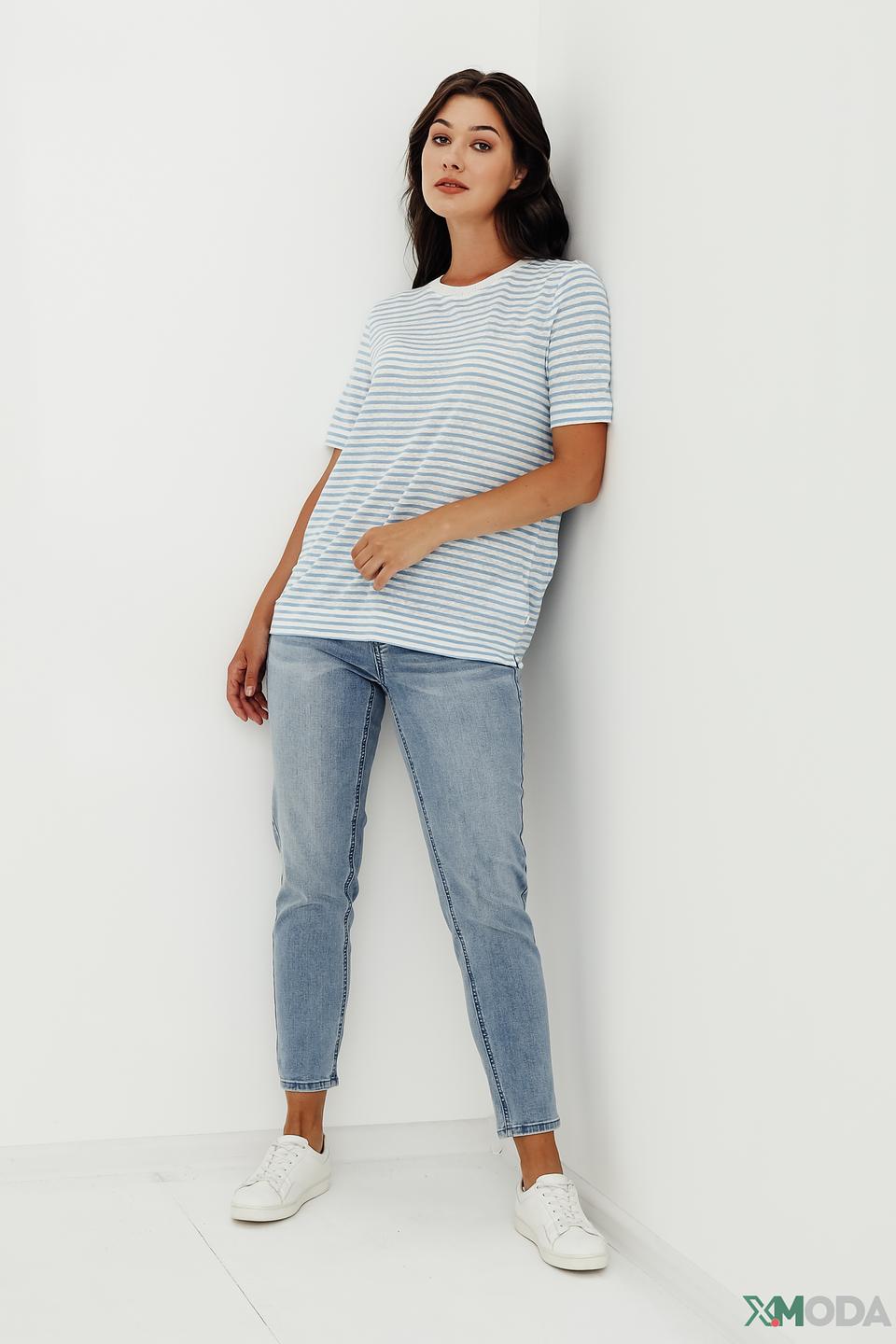 Джинсы Taifun с потертостями голубые