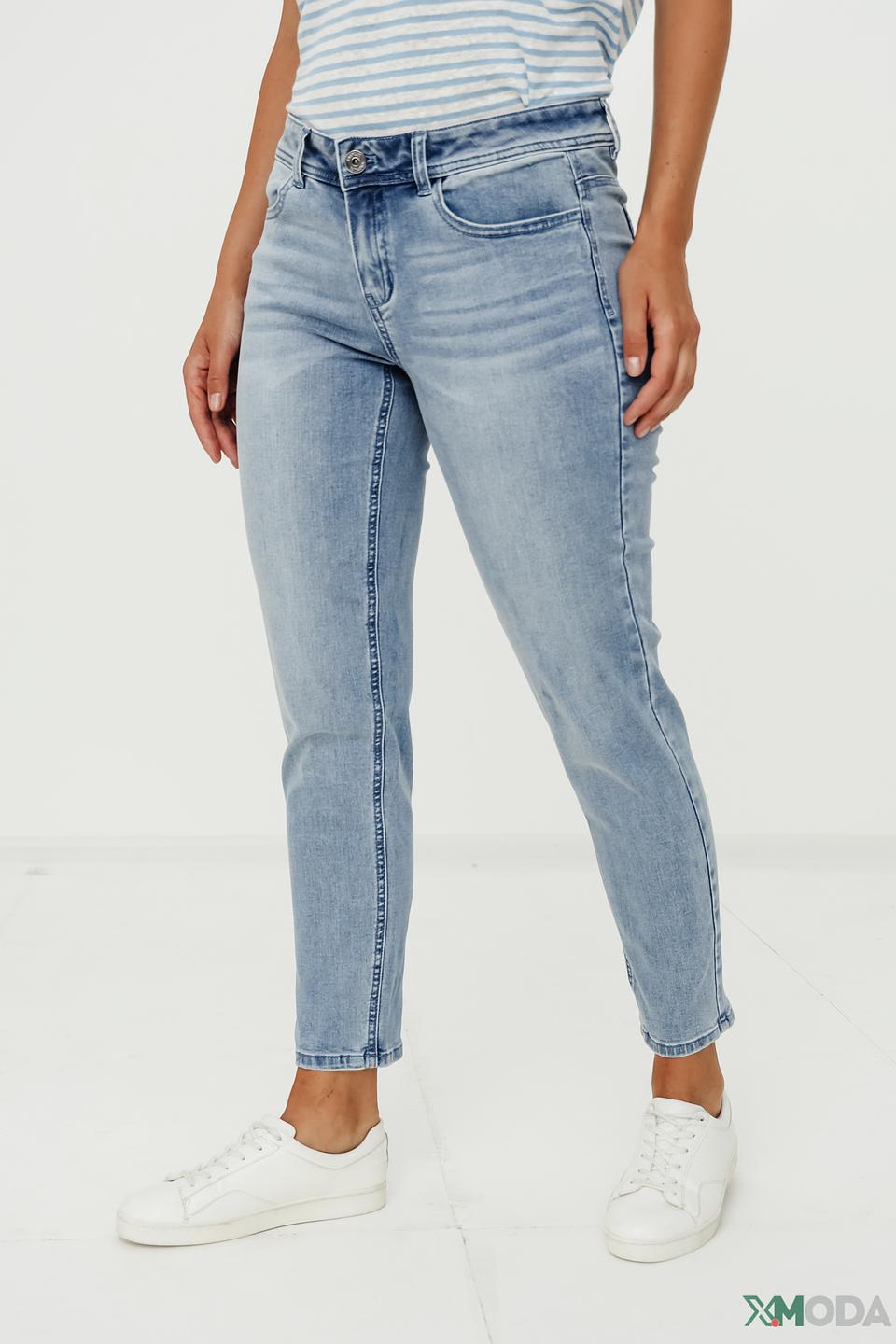 Джинсы Taifun с потертостями голубые