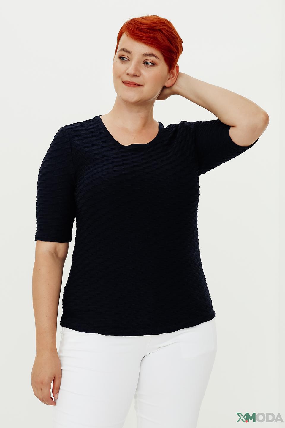 Топ Barbara Lebek чёрный с текстурой