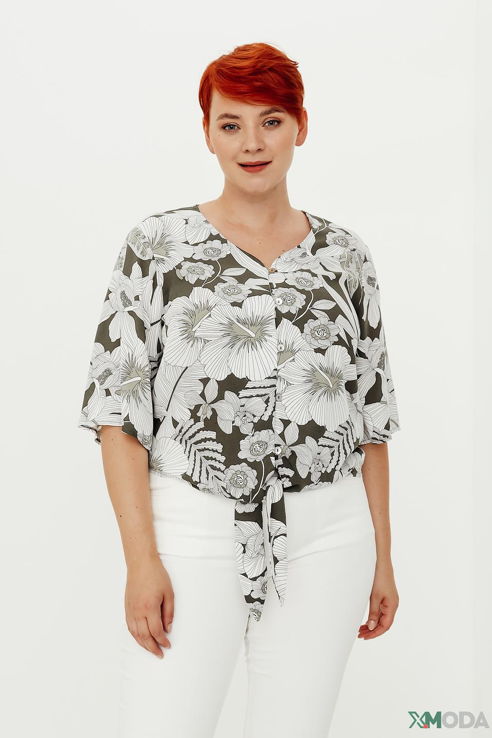 Блуза Bianca с цветочным принтом