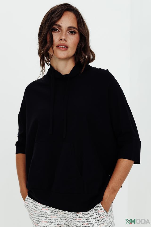 Пуловер Maerz с капюшоном чёрный