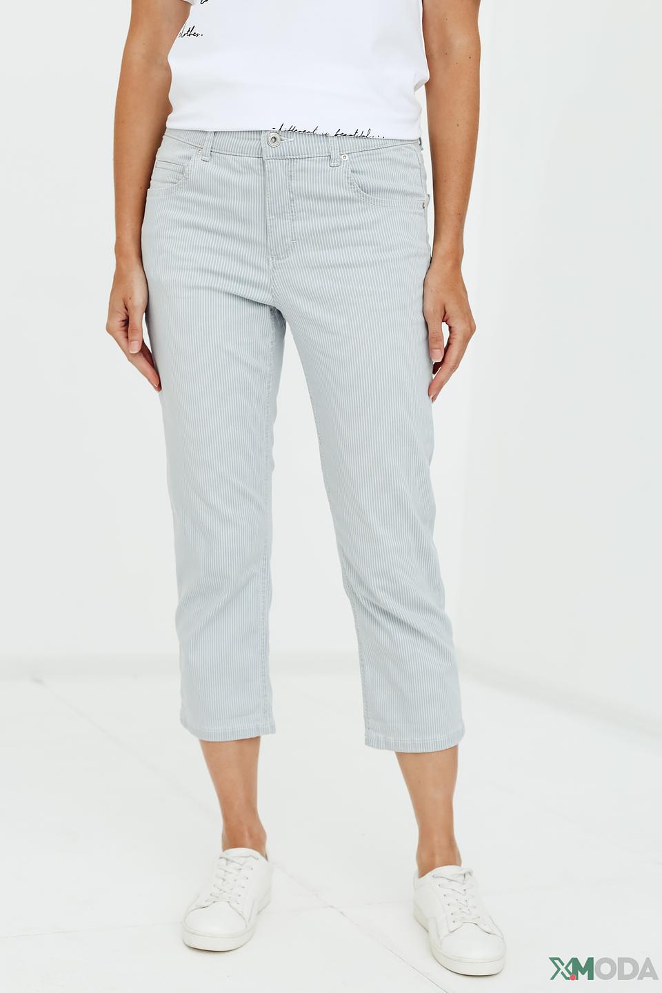 Капри Angels в полоску голубой