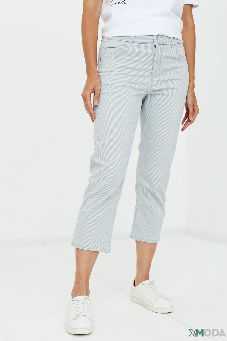 Капри Angels в полоску голубой