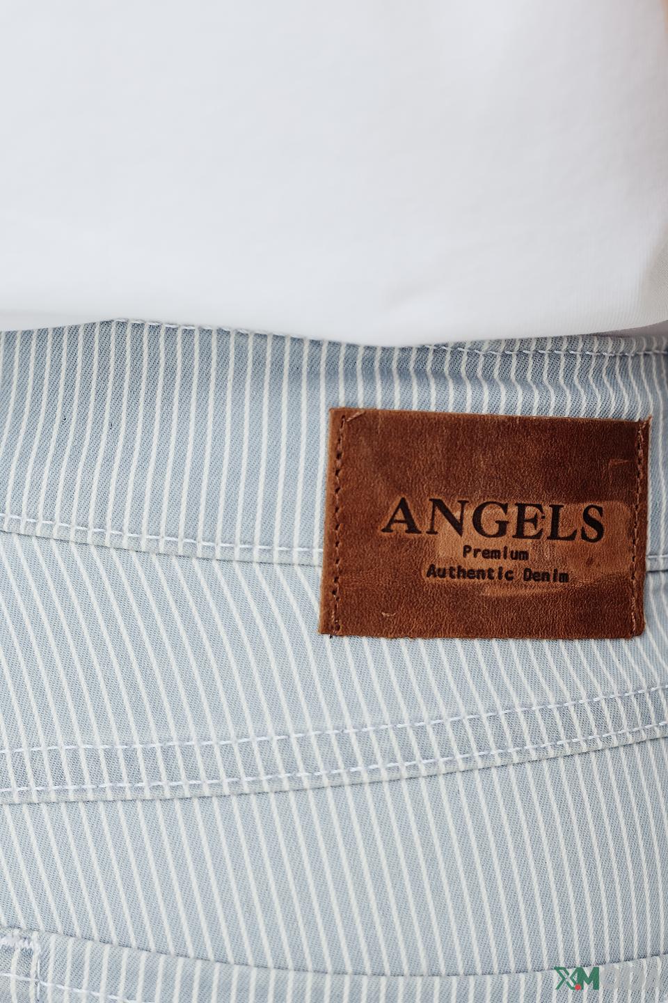 Капри Angels в полоску голубой