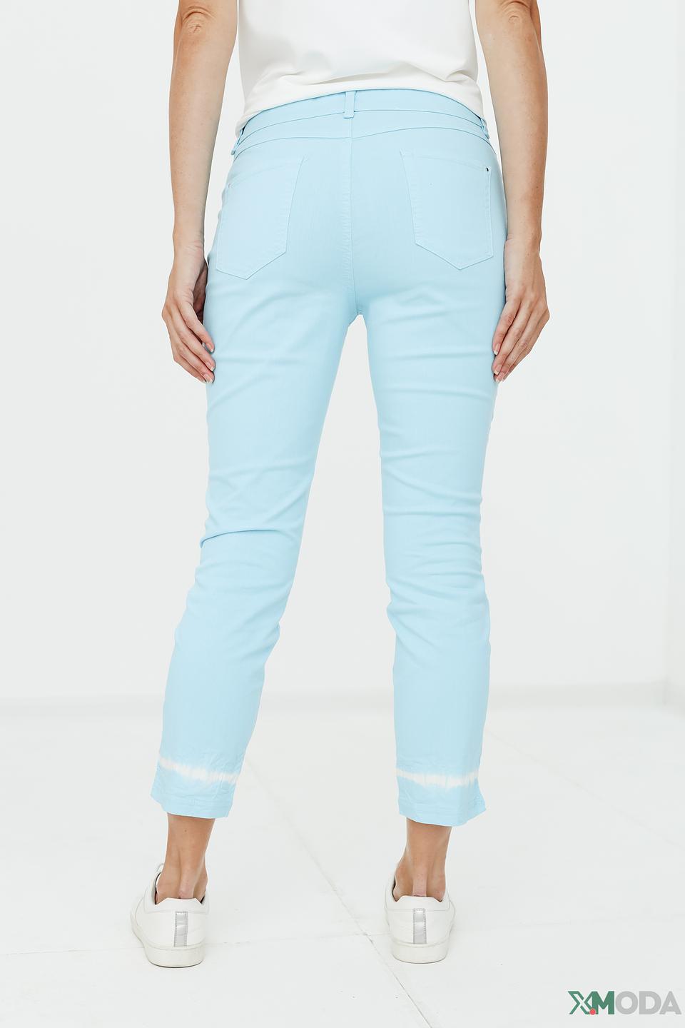 Капри Gardeur голубые с потертостями