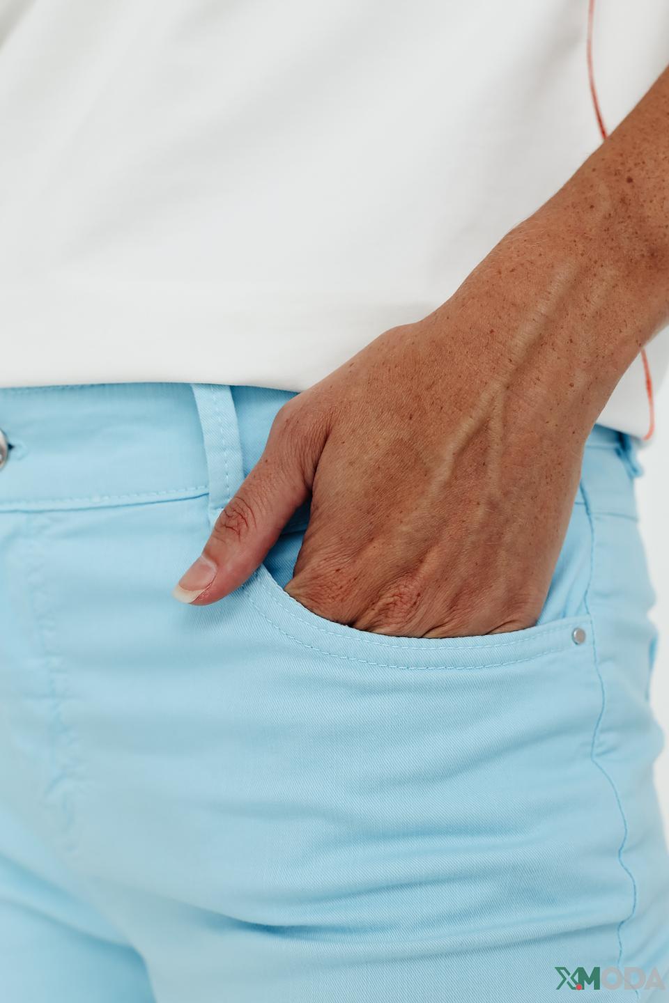 Капри Gardeur голубые с потертостями