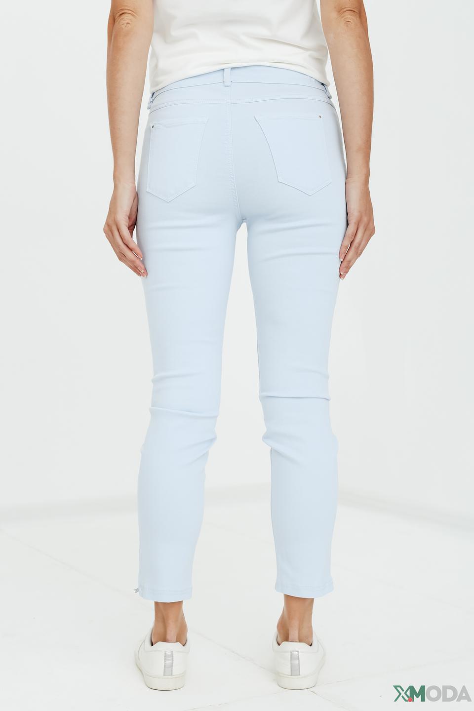 Капри Gardeur голубые с молнией