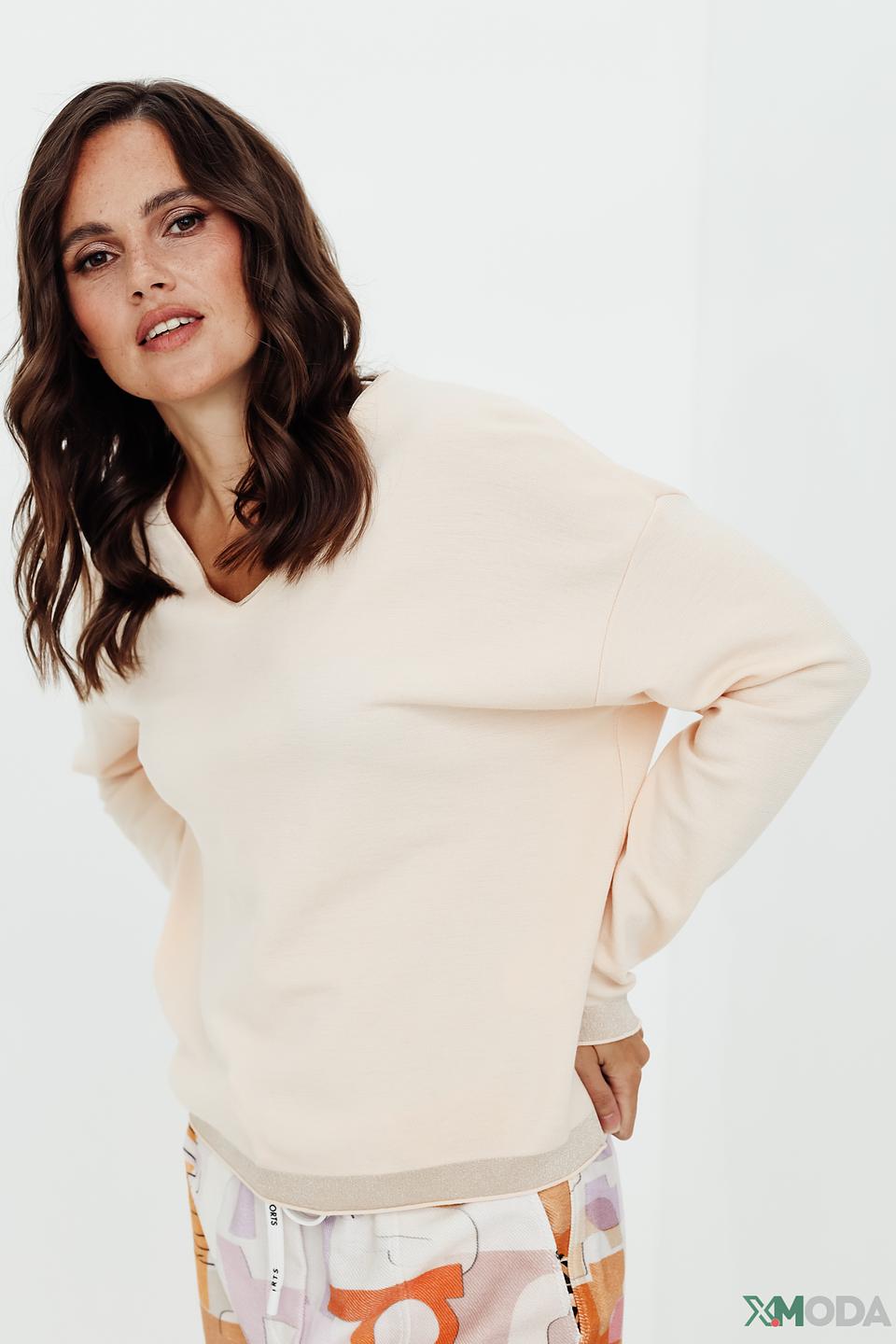 Пуловер Marc Cain светло-бежевый