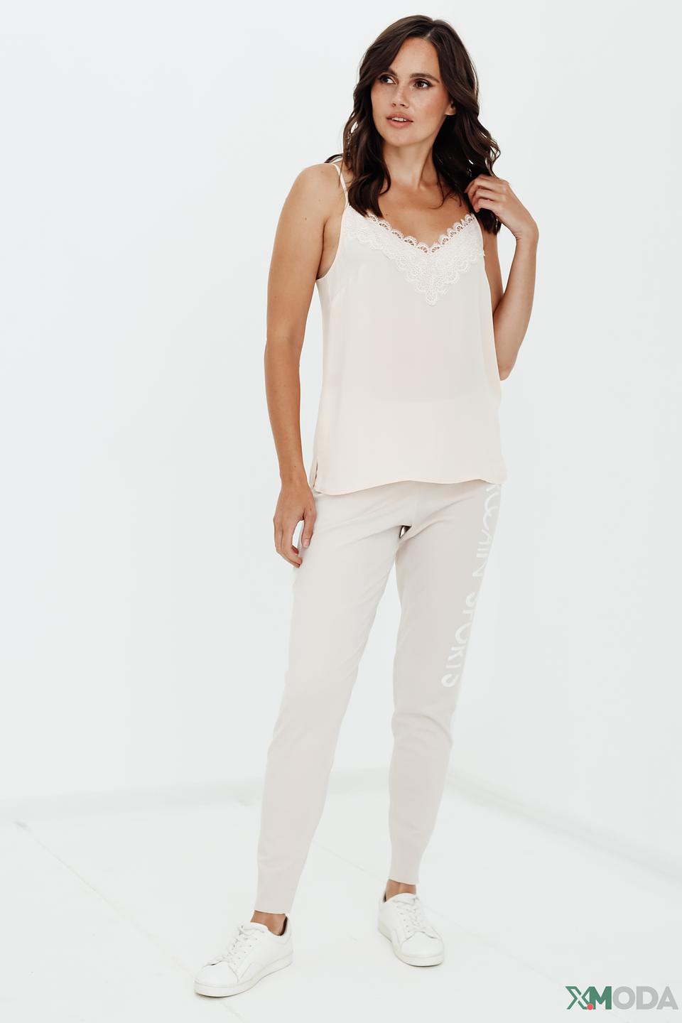 Топ Marc Cain с кружевом бежевый