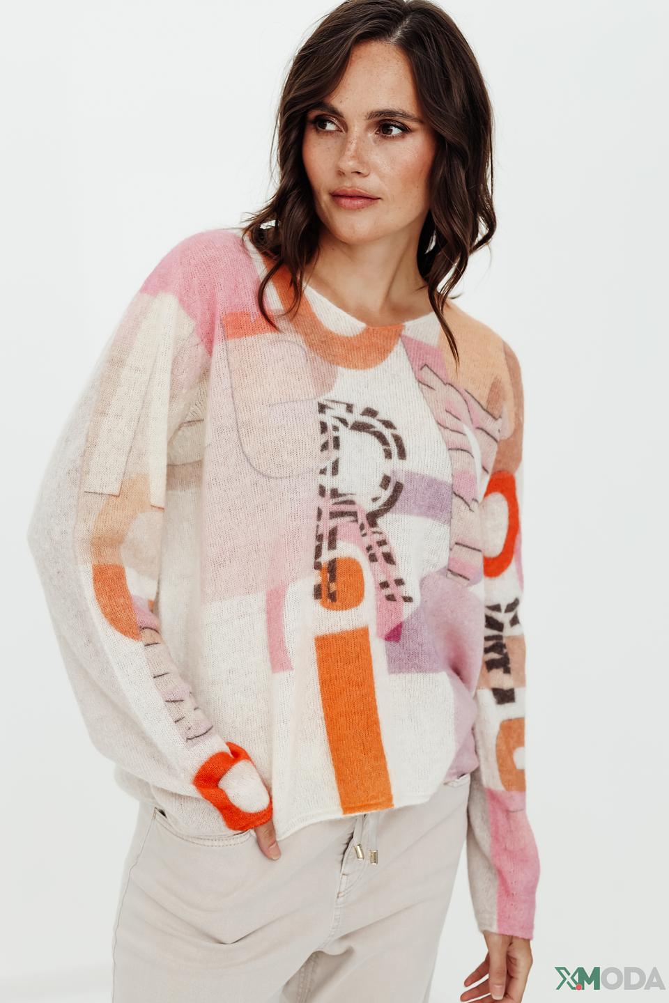 Пуловер Marc Cain абстрактный принт