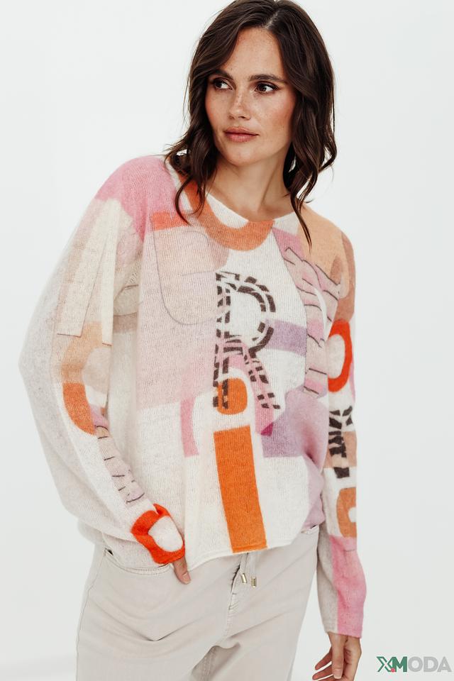 Пуловер Marc Cain абстрактный принт