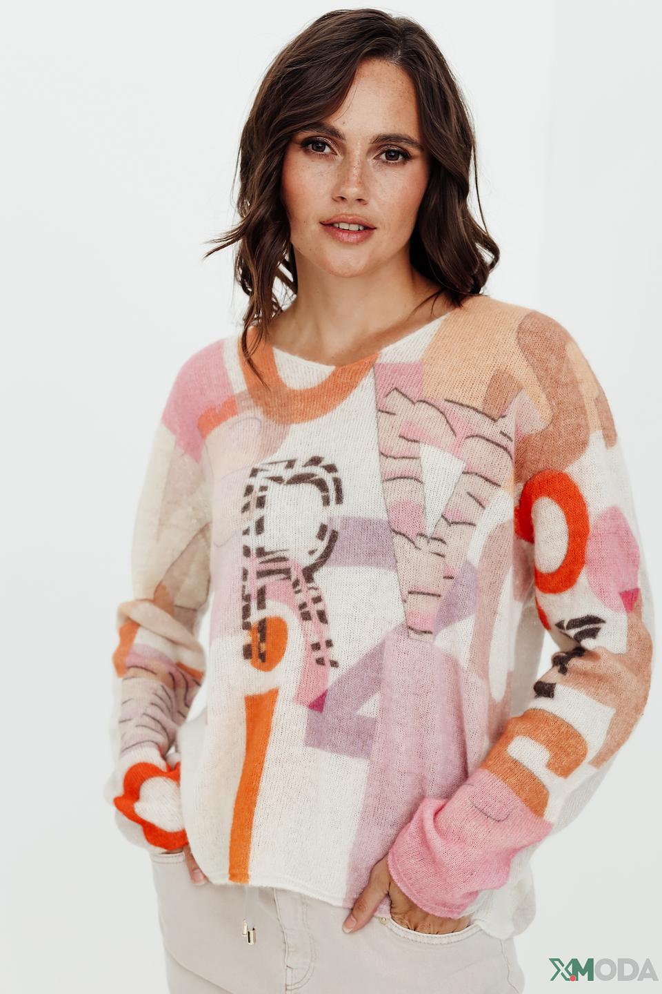 Пуловер Marc Cain абстрактный принт