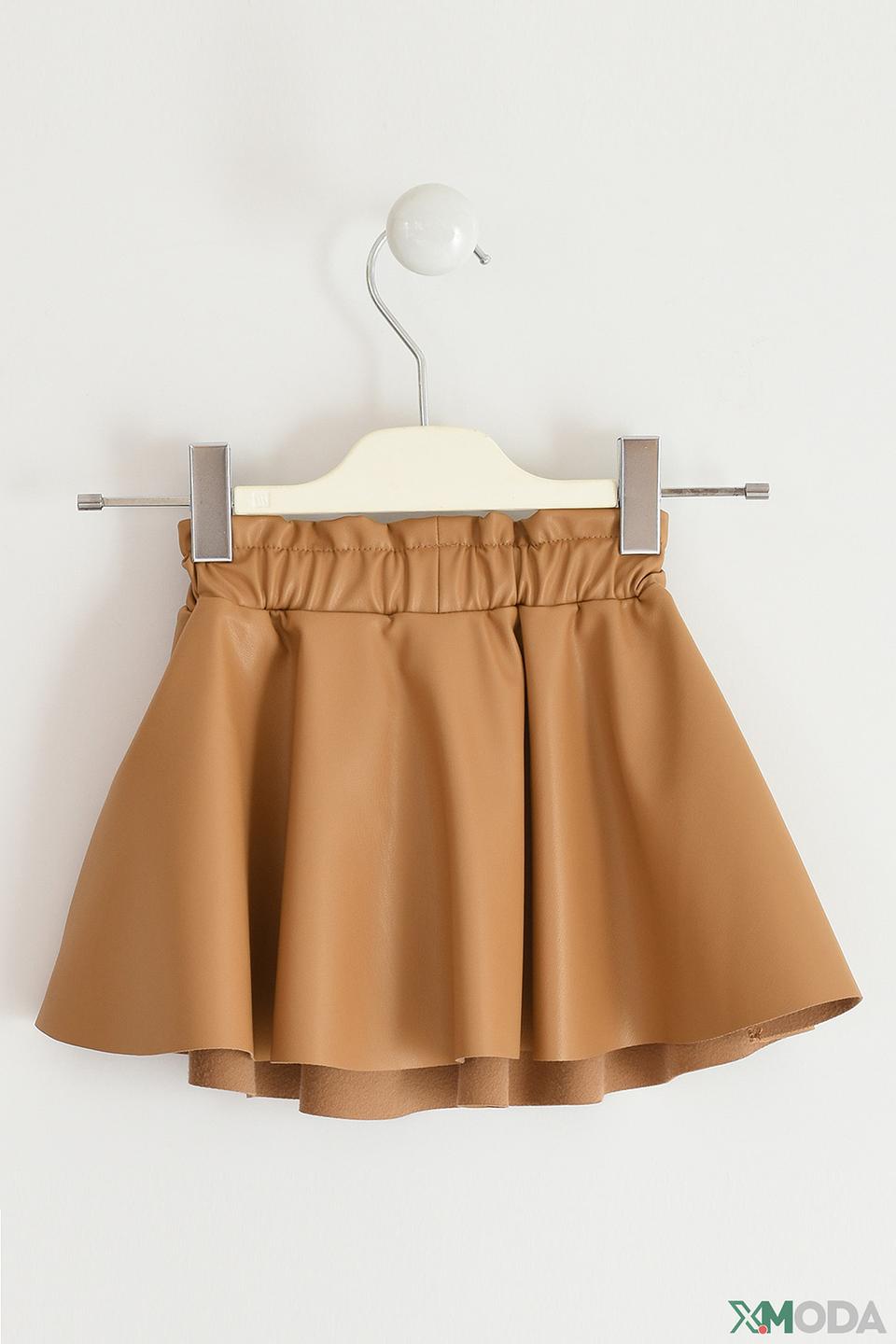 Юбка Sarabanda экокожа бежевая