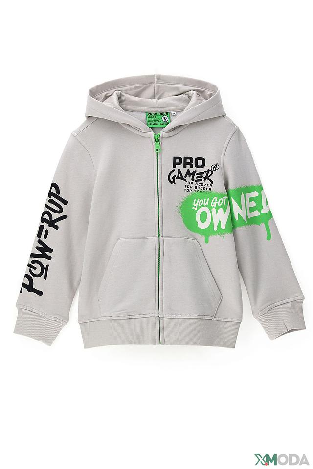 Кардиган Original Marines серый с принтом