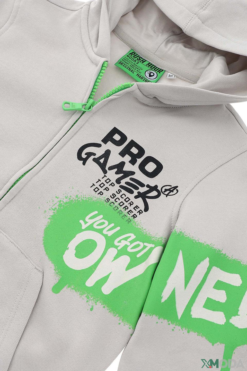 Кардиган Original Marines серый с принтом