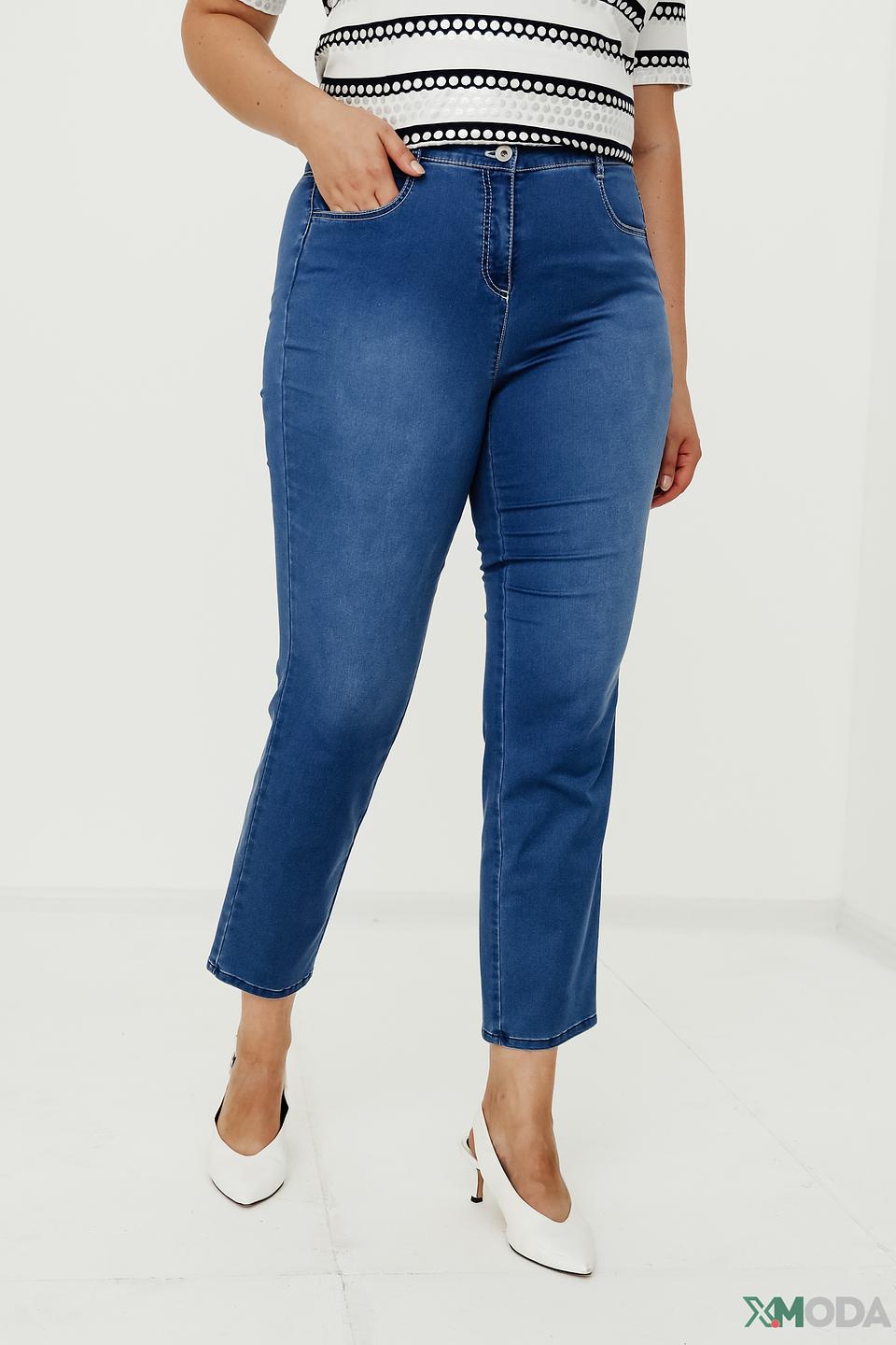 Джинсы Frank Walder синие с завышенной талией