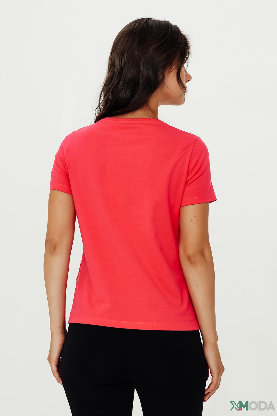 Футболка Taifun с маком малиновая